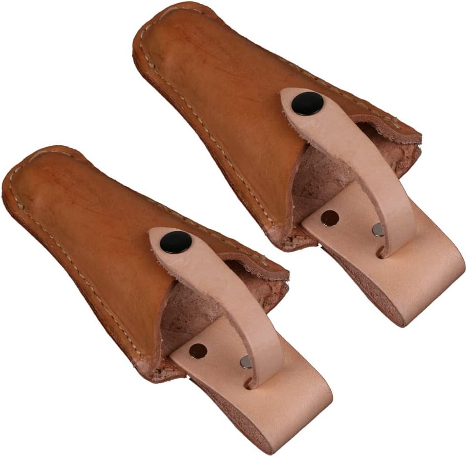 2 pièces étui de sécateur avec Gaine à Pression en Cuir étuis à Outils Sac de Rangement Jardinage Sac à Ciseaux Jardinage