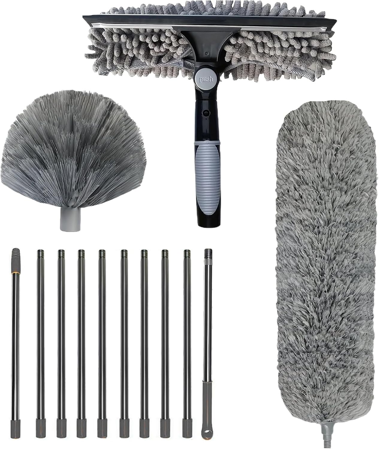Plumeau Nettoyage en Hauteur Brosse Multifonction Ergonomique pour