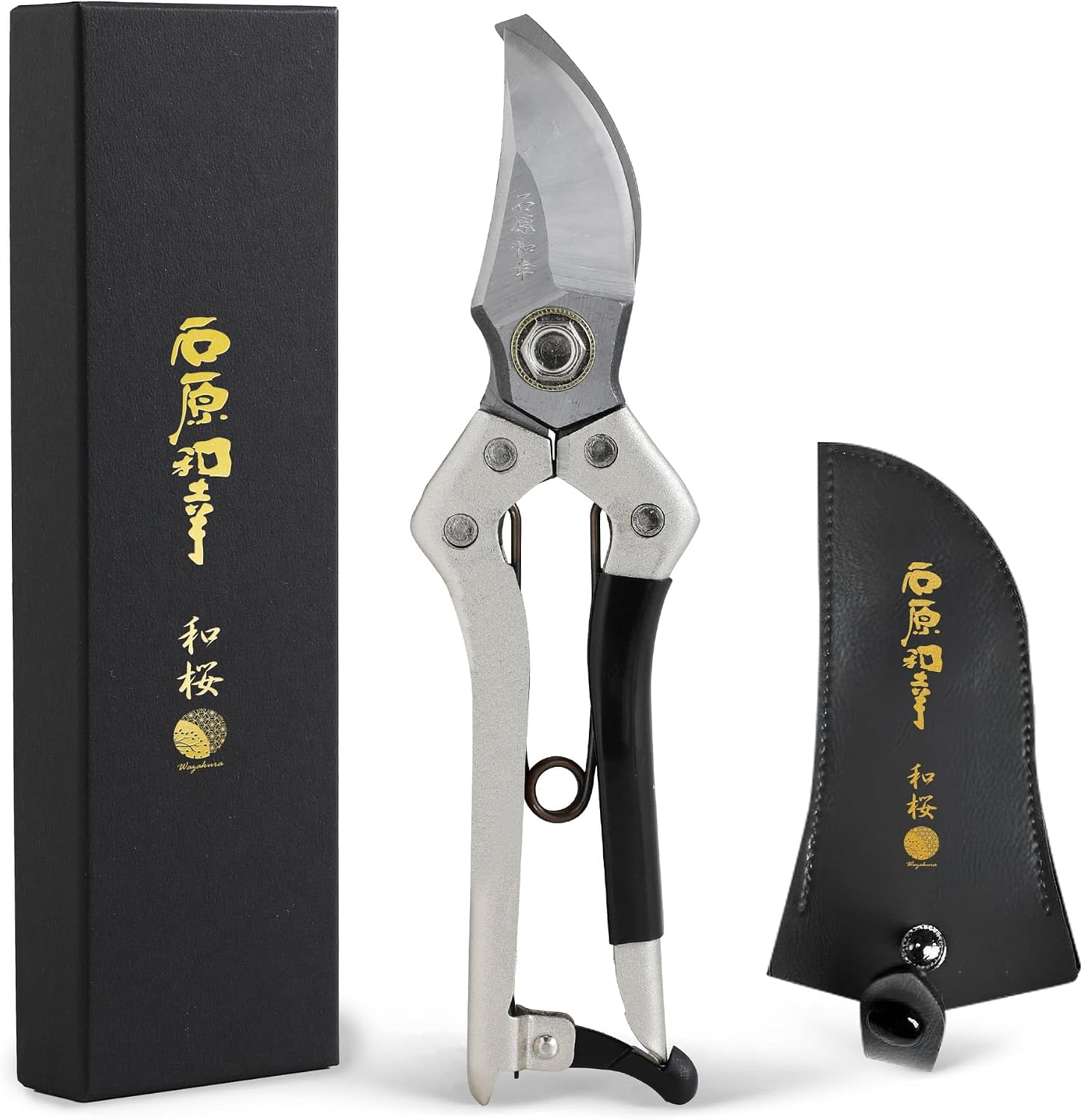 Wazakura Sécateur Japonais Professionnel 200 mm à Lame Franche, Acier Allié