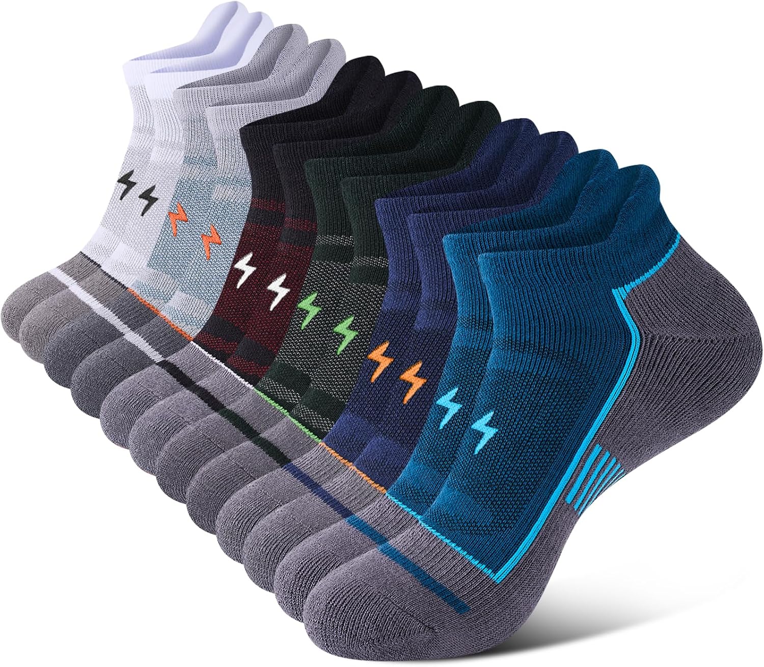 Cirorld Chaussette Hommes Femme de Sport, 6/12 Paires Chaussettes Basses Coton Soquette Courtes Respirantes pour Running Randonnée Cyclisme Tennis Travail