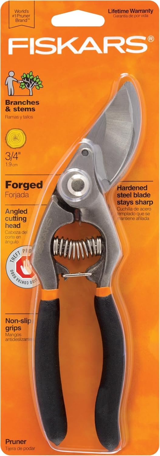 Fiskars Inc 92756965 Sécateur à lame franche en acier forgé Noir 27,9 cm
