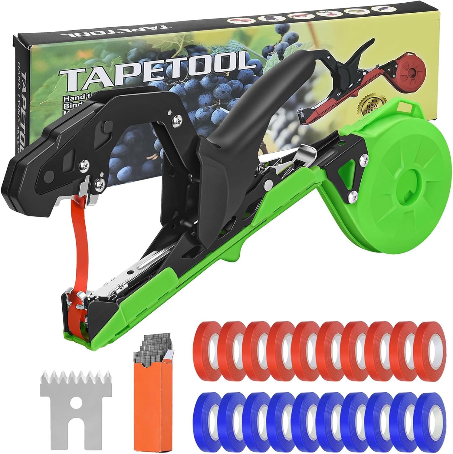Machine à Nouer Les Plantes Machine À Taper Nouer Branches Professionnelle Outil Jardin Manuelle pour Attaches Plantes pour Jardin Fruits Légumes Fleurs Tomates Vigne Outil de À Attacher Branche