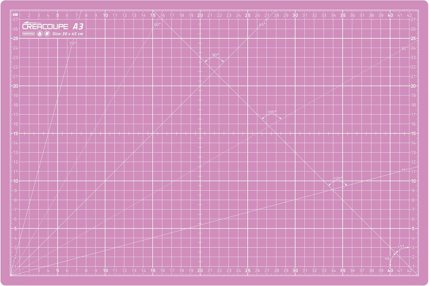 Tapis de découpe auto-cicatrisant VERT 90x60cm (A1), gradué en CM, surface matte antidérapante - planche de découpe pour couture,patchwork,cutter rotatif