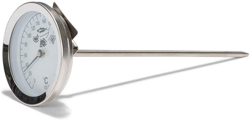 BrandNewCake® Thermomètre de Friture en Acier Inoxydable - Plage de 0 à 300°C - Idéal pour la Cuisine et l'Huile de Friture