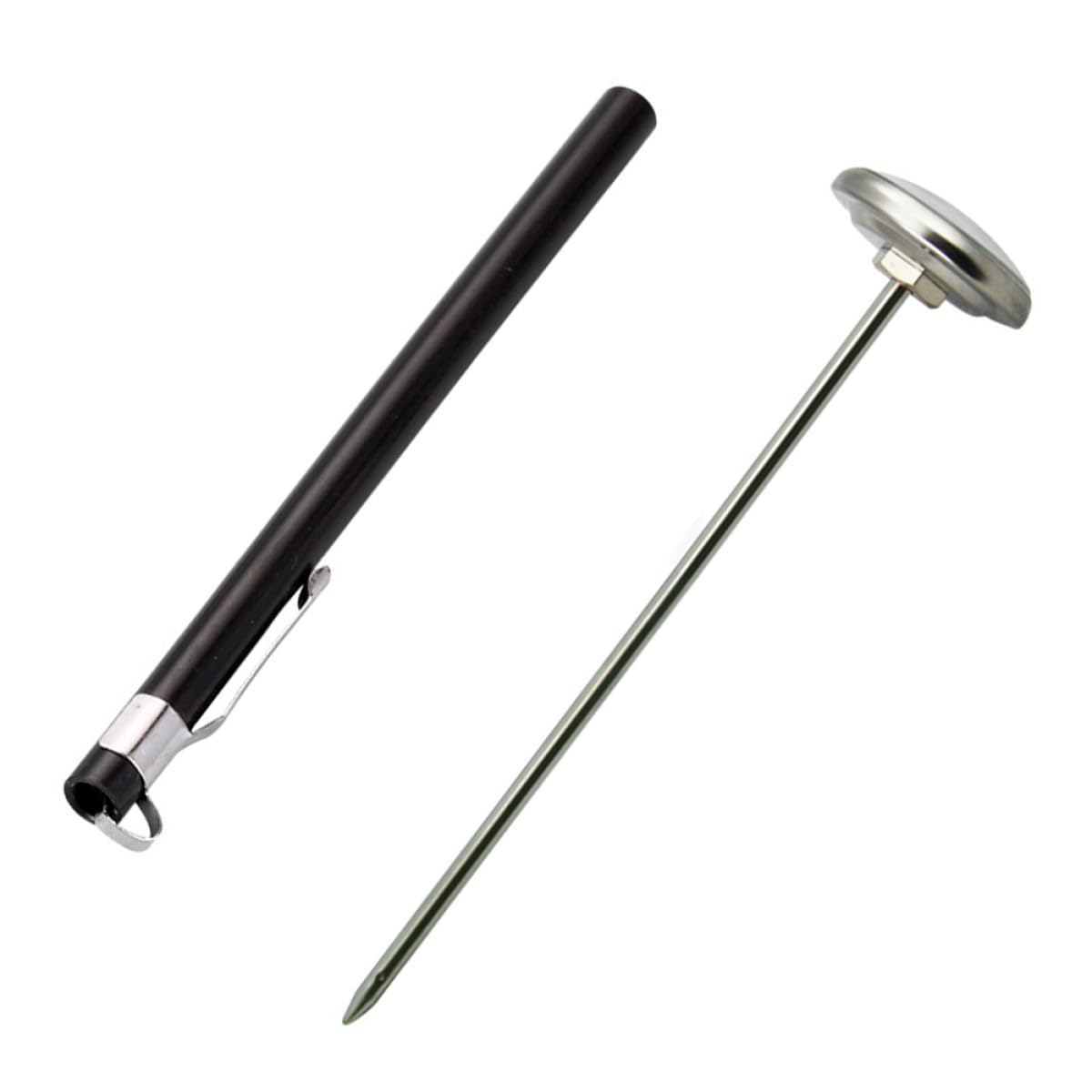 Cabilock Thermomètre pour Aliments en Acier Inoxydable Haute Précision, Mini Gadget Cuisine Noir Adapté pour Maison et Hôtel, pour Confiture et Soupe