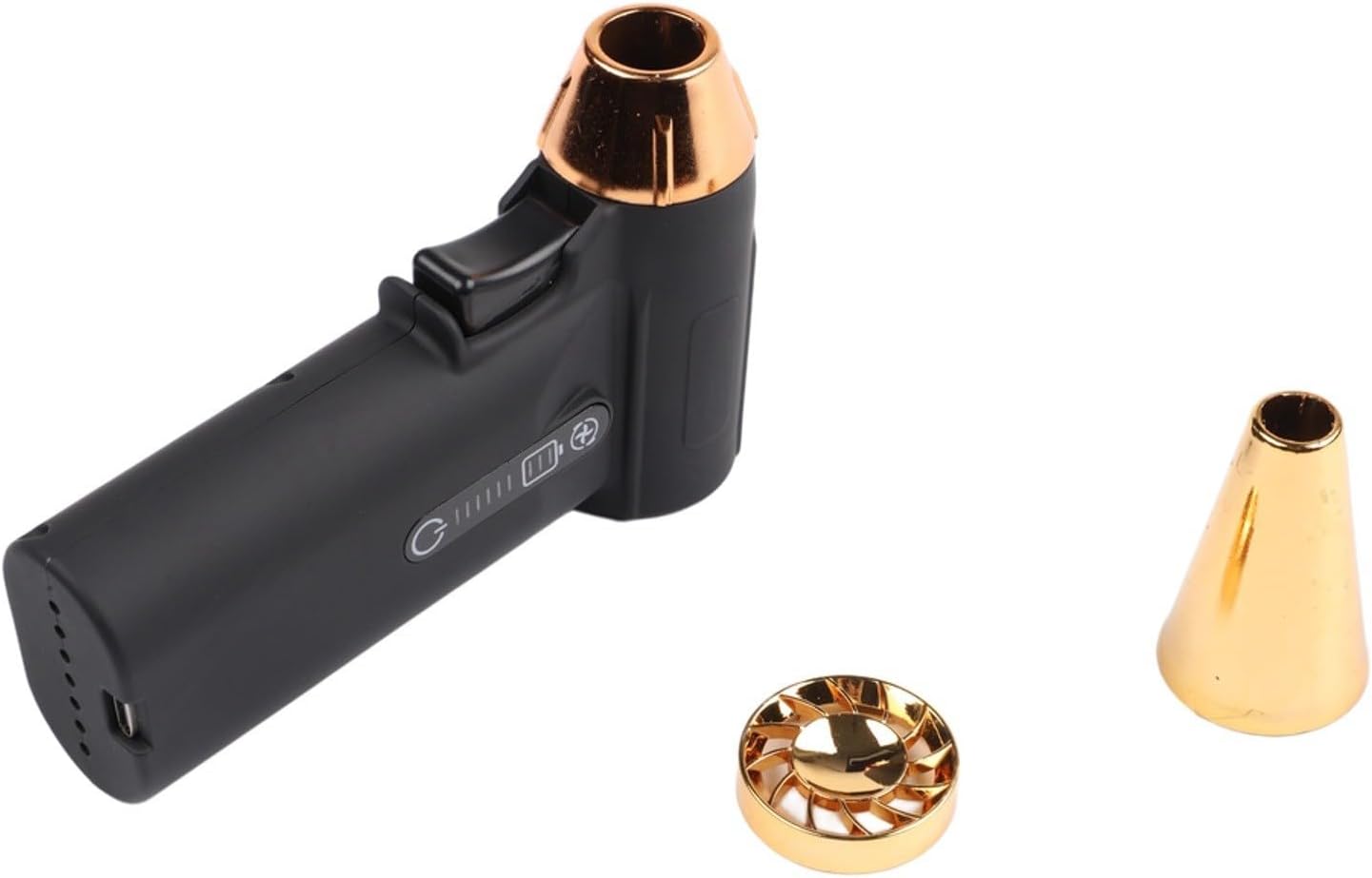 Souffleur électrique 130 000 tr/min 200 W Turbo avec moteur sans balais rechargeable USB-C pour nettoyage de voiture, clavier, camping, noir (rouge)