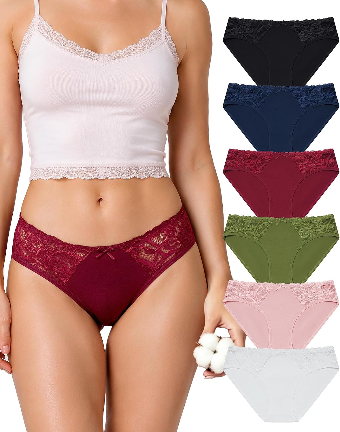 Aijolen Culottes Coton pour Femme Slip Femmes Culotte Dim Dentelle Hipster