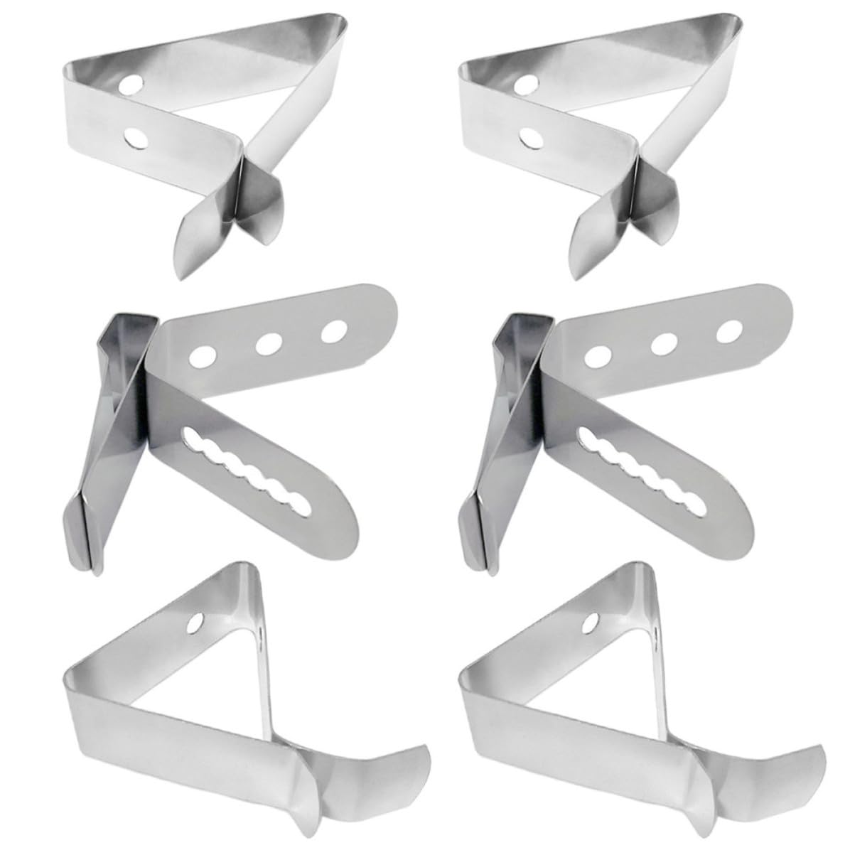 ABOOFAN 6pièces Clips de Thermomètre Acier Inoxydable Réglables pour Sonde de Cuisine Antirouille Support Pratique pour Pince à Café et Cuisson