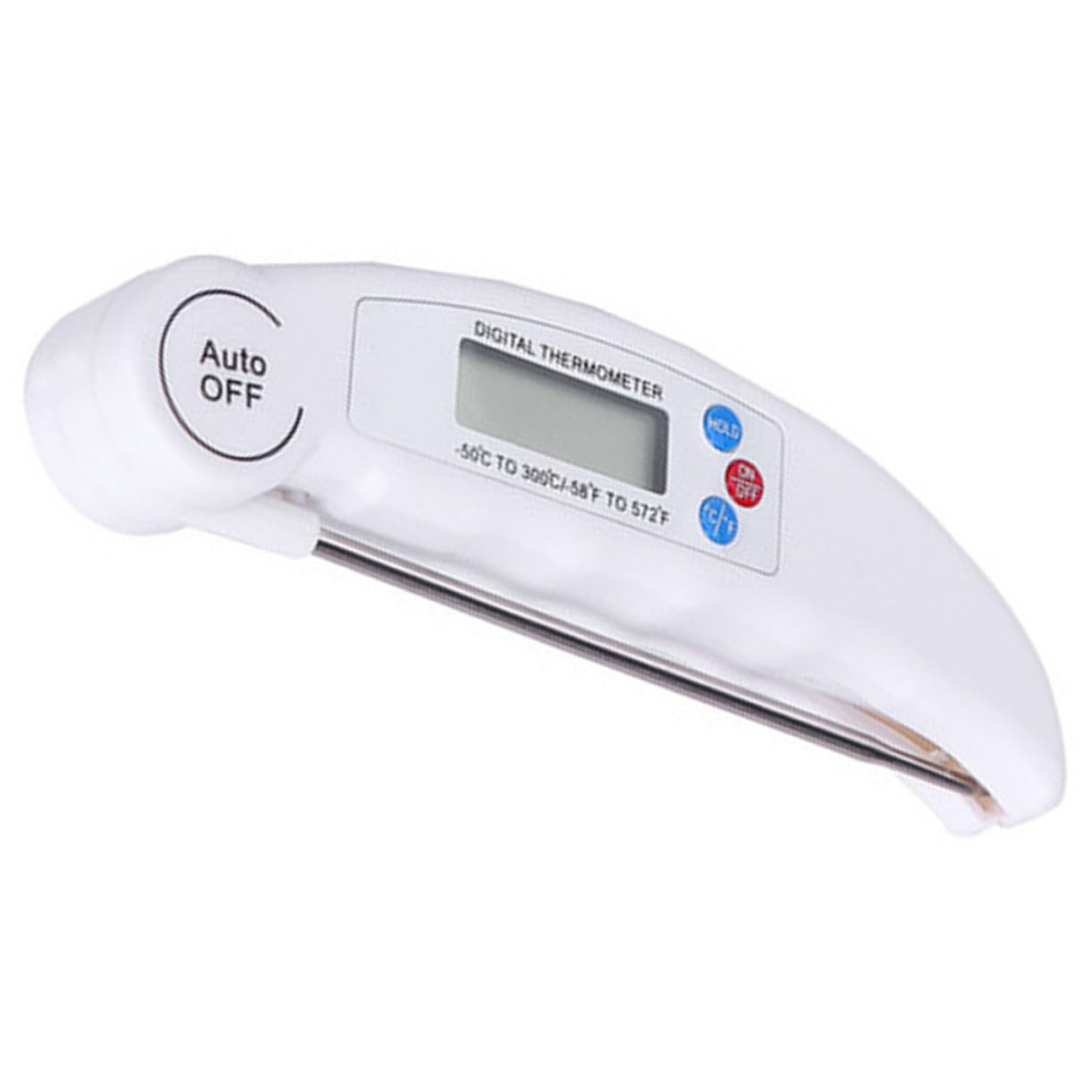 Toyvian Thermomètre Numérique Pliant pour Viande avec de Précision Rapide pour Barbecue Cuisine et Aliments Réfrigérés Lecture Instantanée Portable et Facile à Ranger