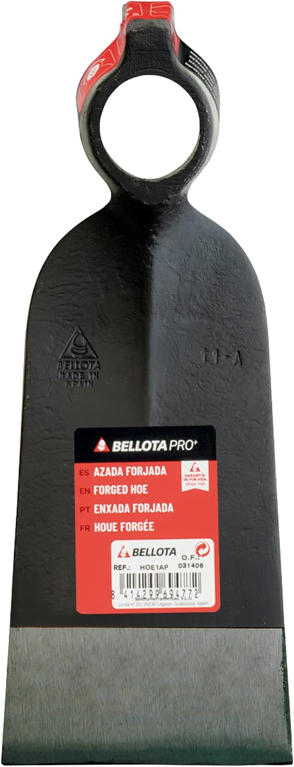 Bellota HOE11A - Houe forgée pour Creuser et Planter, Tranchant Droit, avec système antirotation et Marteau.