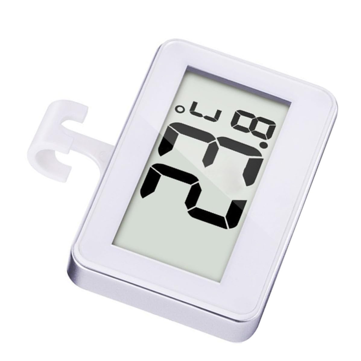 Toyvian Thermomètre Numérique pour Réfrigérateur Étanche Affichage Précis, en Plastique Blanc, Plage de Température 20 à 60°c, Lot de 2, Cuisine et Chambre