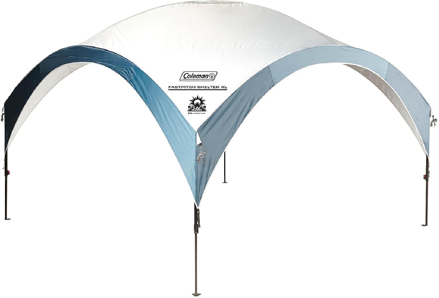 Coleman Fast Pitch Shelter 4,5 x 4,5 m Tonnelle de réception Robuste avec poteaux en Acier Gazebo Tente d'événement Protection Solaire SPF 50+