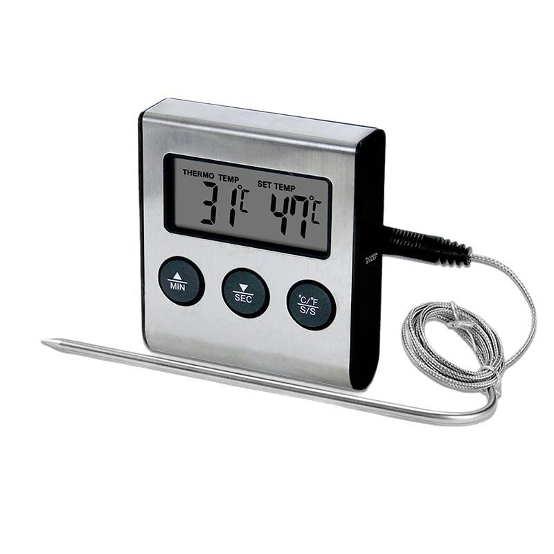 Thermomètre Cuisine Numérique avec Sonde et Écran LCD