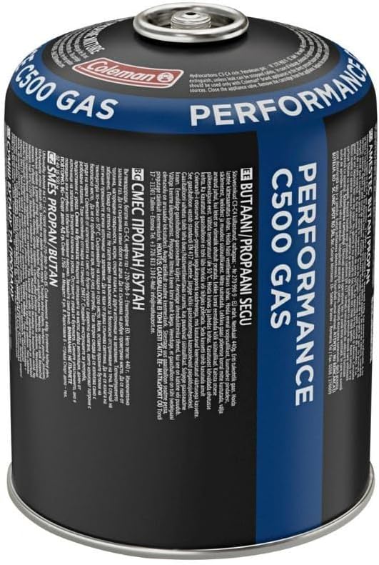 Coleman Cartouche de Gaz à Valve C500 Performance, pour Réchauds de Camping Cartouche Compacte et refermable