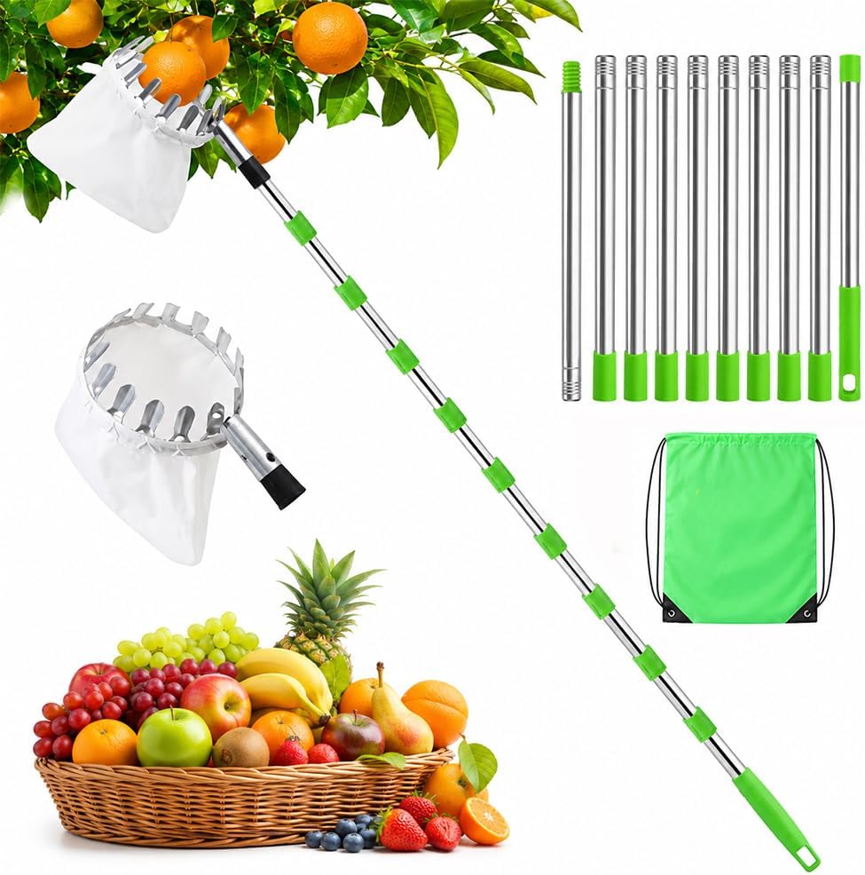 4M Cueilleuse à fruits avec manche télescopique