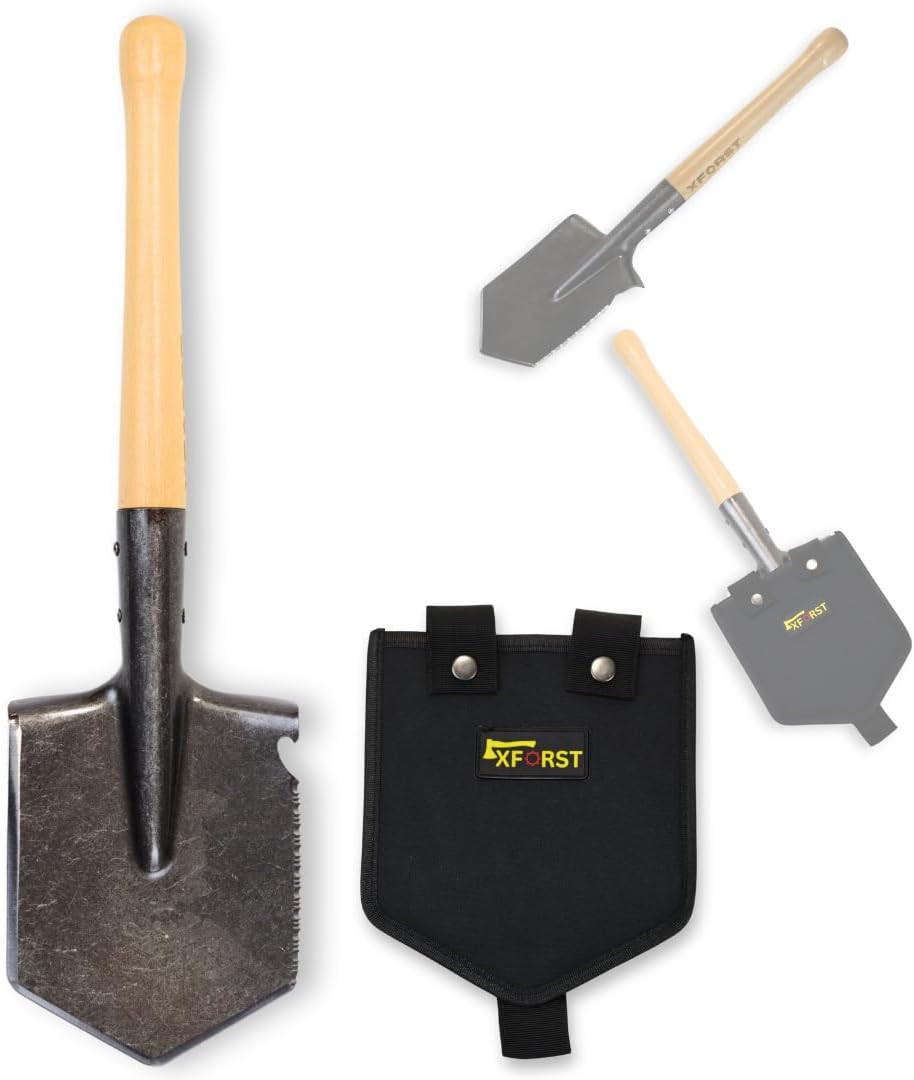 Xforst FS1 Bêche Jardinage, Pelle Jardin en Acier, Camping et Survie, 56 cm