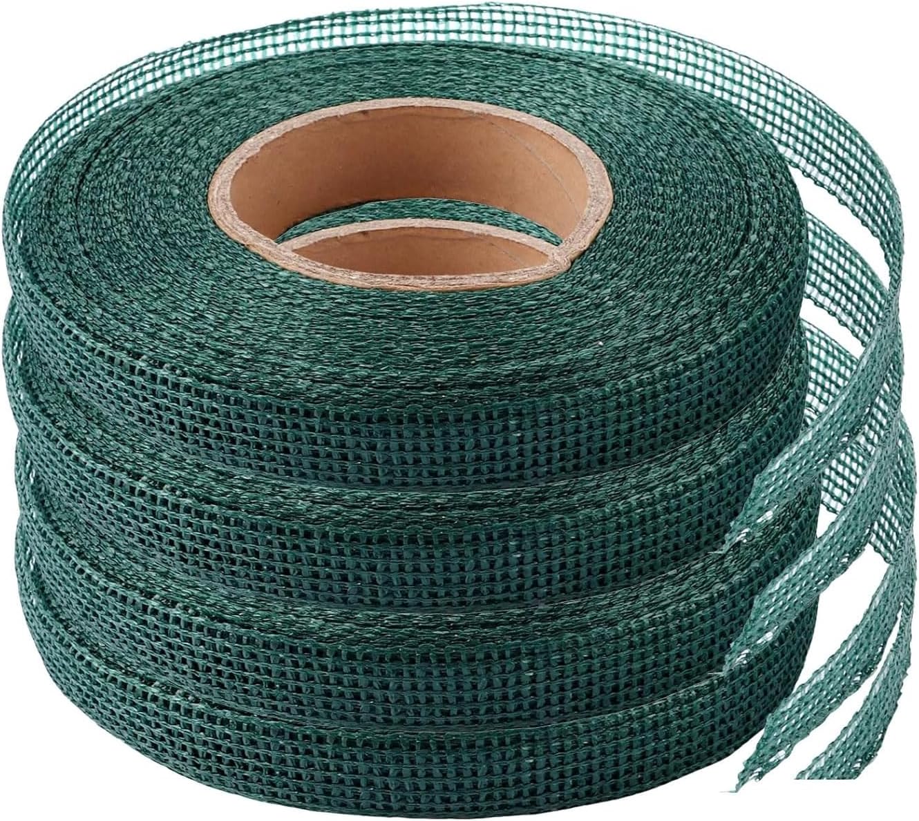 4 Pièces Lien pour Plante 3 cm X 50 m, Attache Jardin Verte en PE, Ruban Souple pour Tuteurage, Arbre, Vigne, Fixation Plantes, Liens pour Ligatures et Jardinage