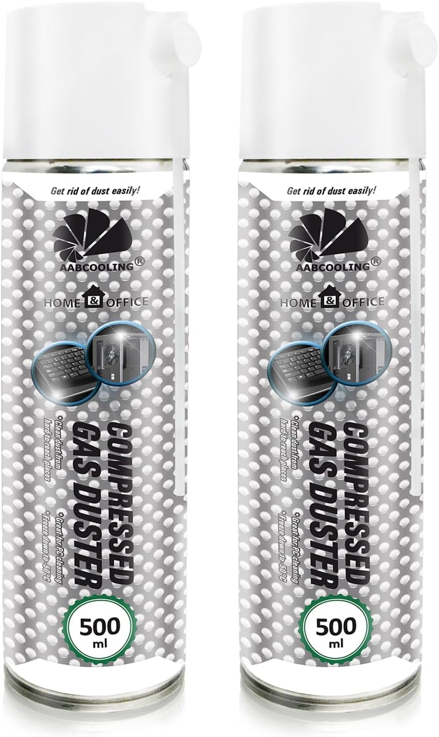 AABCOOLING Aspirateur pour Ordinateurs 2x500 ML Dépoussiérant en Spray Home&Office Nettoyage de l'équipement de Bureau K3, Ne Contient Pas de Fréon, Dépoussiérant Informatique Matériel