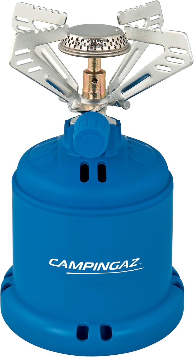 Campingaz 206 S Réchaud de camping, réchaud à gaz 1 brûleur pour le camping, les festivals ou les randonnées, Bleu