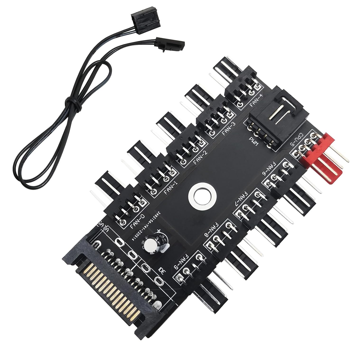 Hub RGB, CTRICALVER 1 à 11 Ports Controleur ARGB, RGB LED répartiteur Hub avec Port SATA/IDE (5 V 3 Broches)
