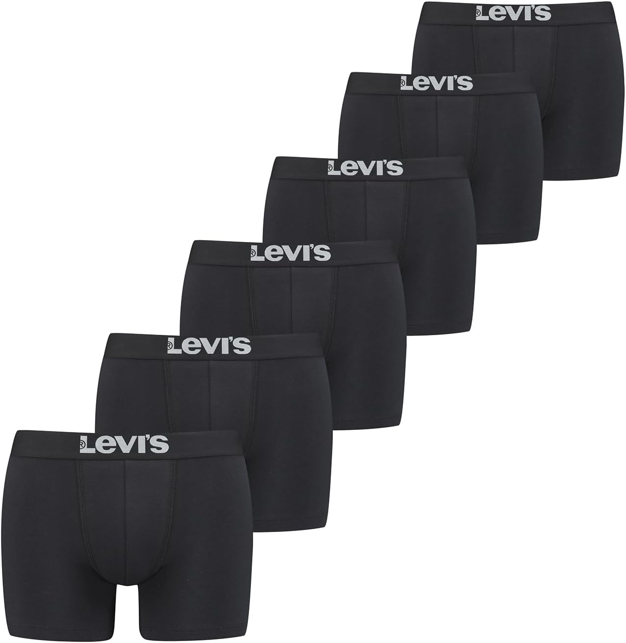 Levi's Herren Solid Basic Boxers (6 Pack) Underwear (6er Pack)