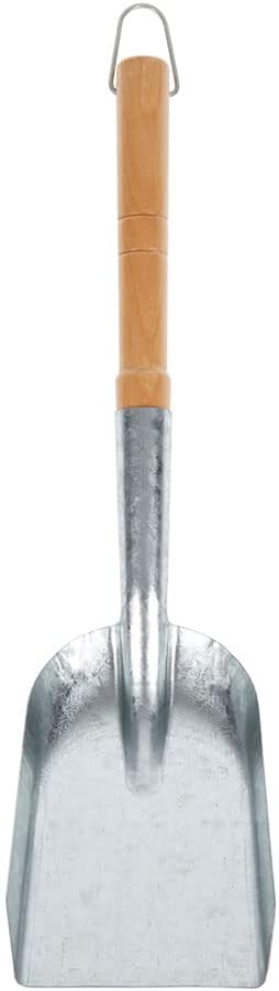 RUECAB 1163 Pelle à Cendres Cheminée 45 cm Acier Galvanisé Manche Bois
