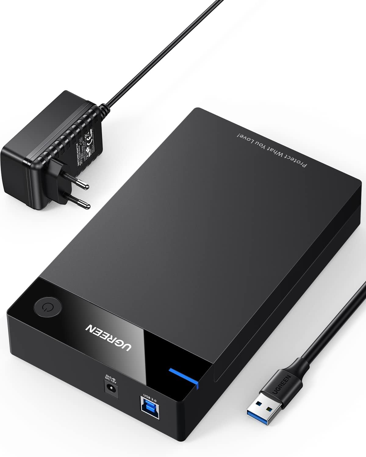 UGREEN Boîtier Disque Dur 3,5 2,5 SATA Disque Dur 3,5 2,5 Pouces HDD SSD 5Gbps