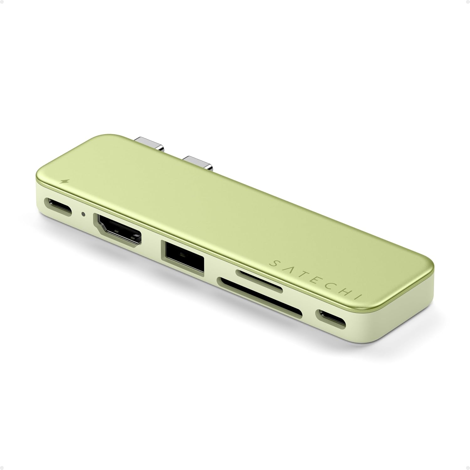 SATECHI Snap Hub USB C 6 en 2 pour MacBook Neo, 45W, HDMI, Rose Poudré