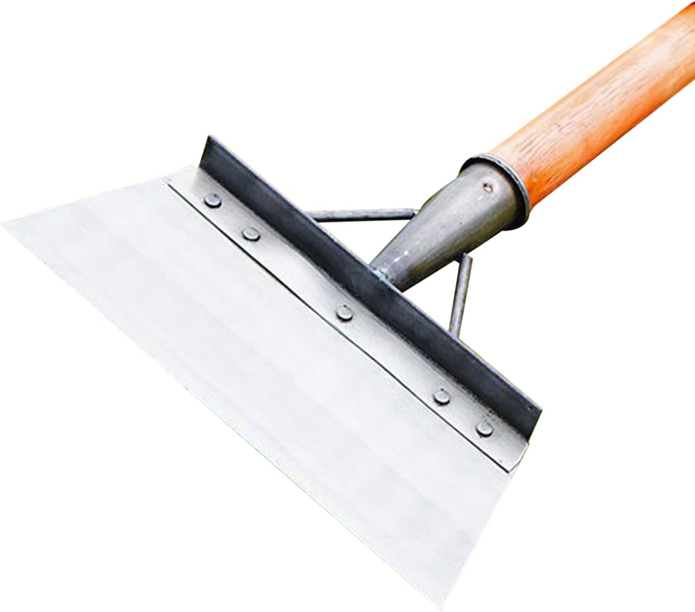 Pelle de Jardin Multifonctionnelle en Acier Inoxydable - Pour Désherber les Mauvaises Herbes, la Mousse et les Plantes - Outil Agricole (30 cm, Noir)