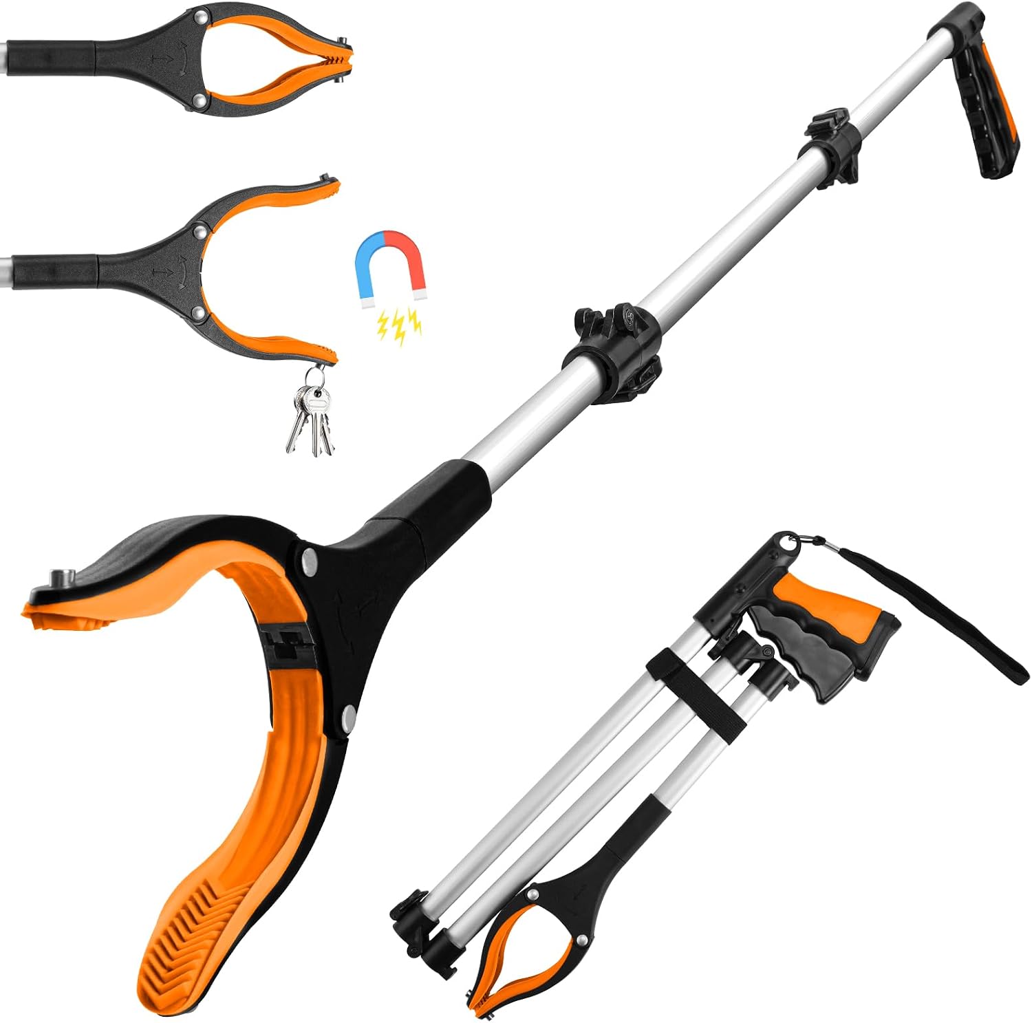 Housolution Outils de Ramassage, 43"" Pince Extension Pliableavec Aimants