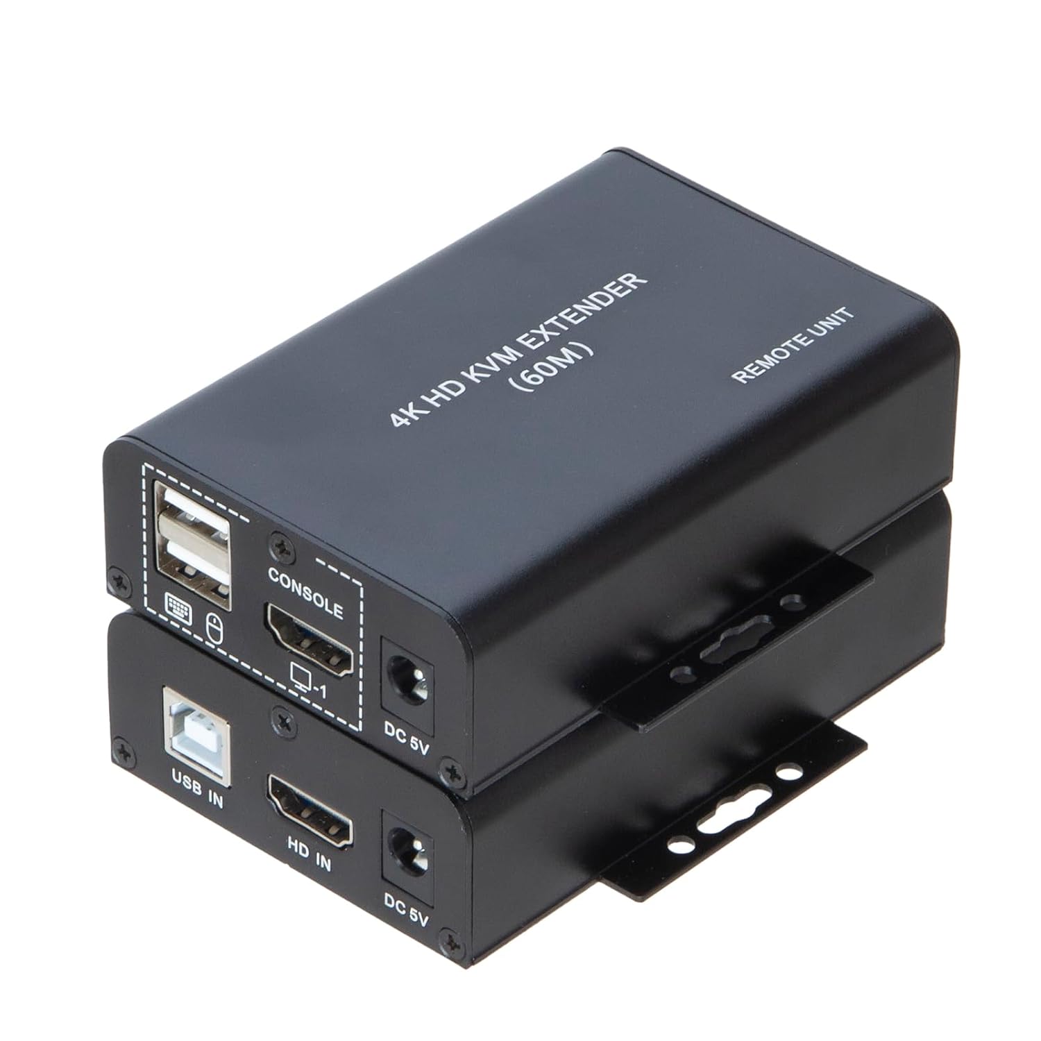 Extendeur KVM HDMI 60M sur Cat5e Cat6 4K30Hz HDMI USB KVM 60m avec fonction de sortie double boucle et extension clavier/souris USB