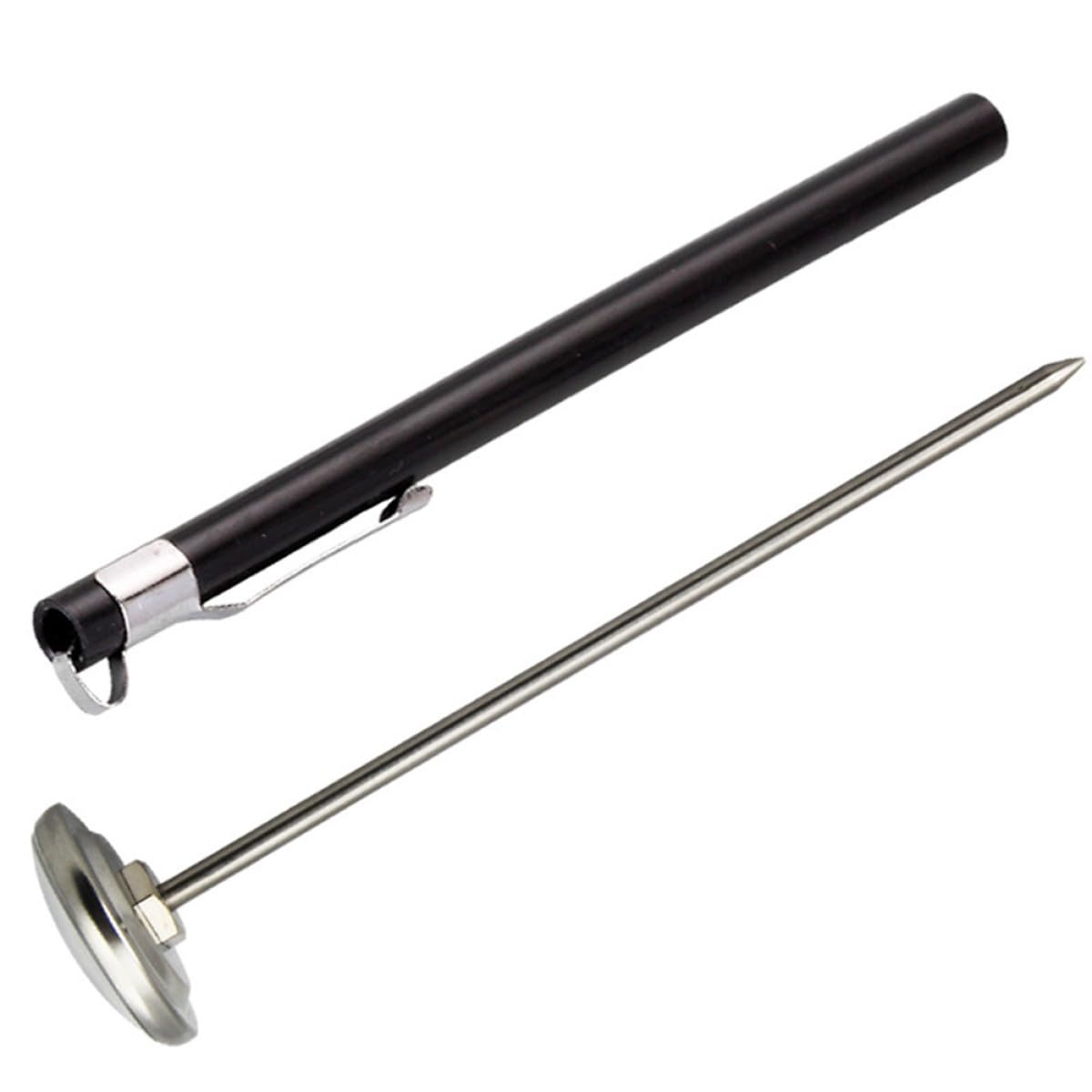 Toyvian Thermomètre Alimentaire en Acier Inoxydable Mini Cuisine Thermomètre à Café et Lait Lecture Rapide Haute Précision Usage Maison et Restauration sans Pile Couleur Argenté et