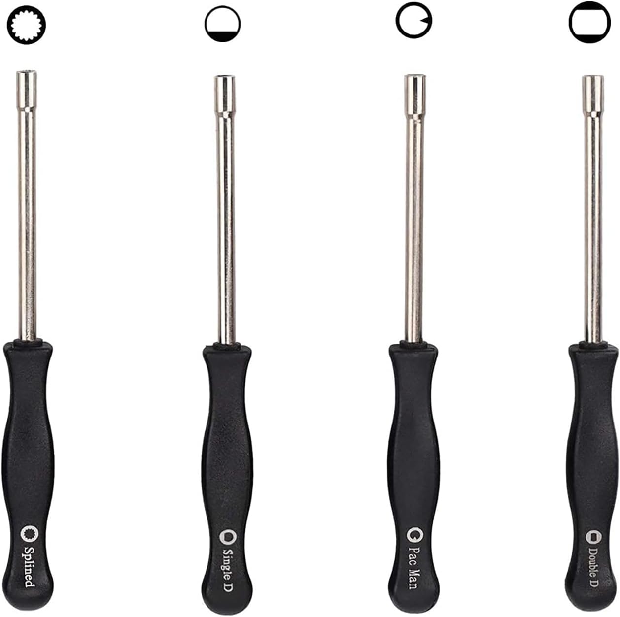 Pack de 4 outils de réglage de carburateur moteur 2 temps Remplacement pour Husqvarna Craftsman Weedeater Splined PacMan Single D Double D 530035560 308535003