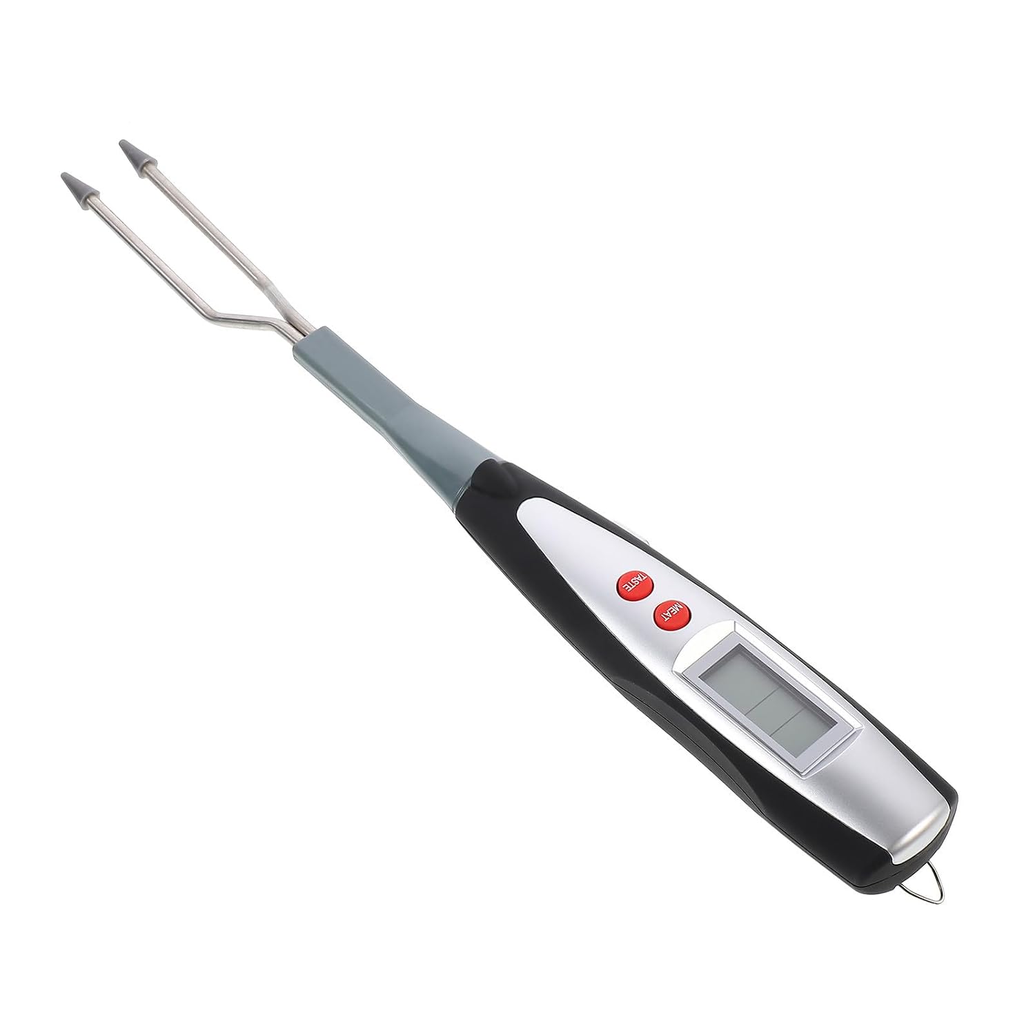 Alipis Fourchette Thermomètre Numérique pour Cuisson Barbecue Mesure de Température Précise, Manche Long en Acier Inoxydable Noir, pour Grill Cuisine