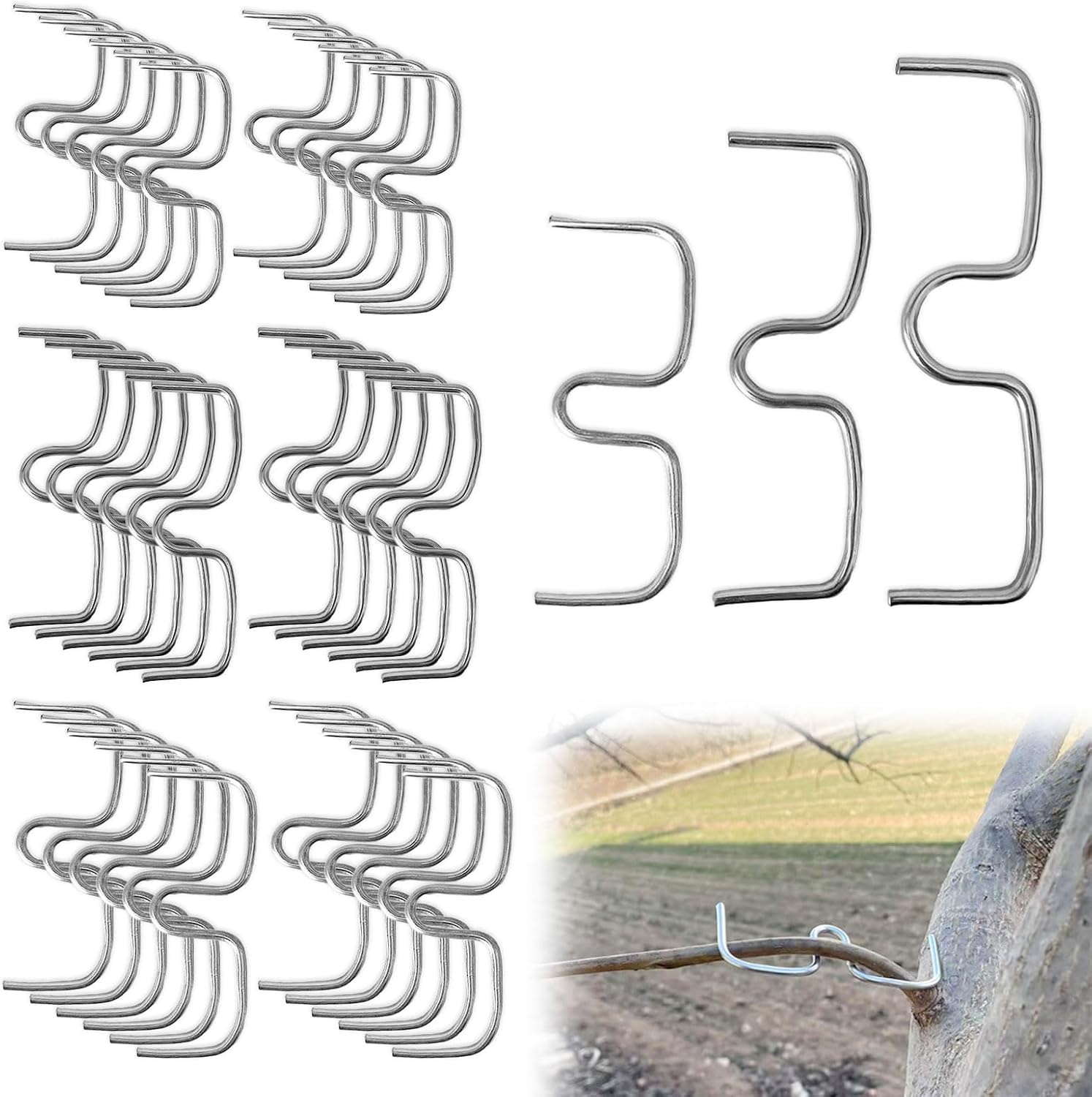 36 Pièces Écarteur de Branches pour Arbres Fruitiers, 8/10/13 cm Formeur et Cintreuse en Métal, Tuteur en M pour Vergers, Jardin et Plantes