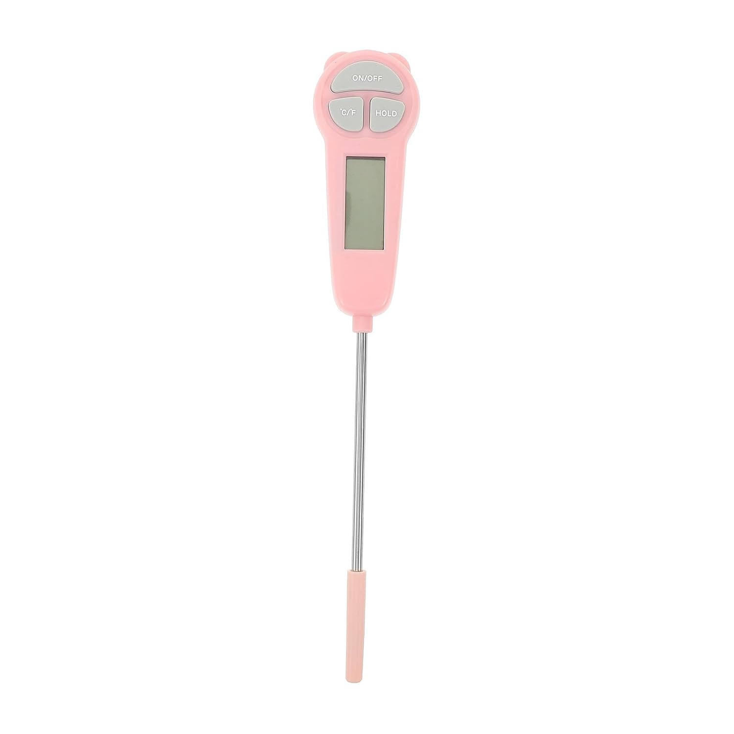 VICASKY Thermomètre alimentaire à lecture instantanée, thermomètre de cuisine pour cuisson et friture, rose, ABS et acier inoxydable, mesure de température, liquide et solide