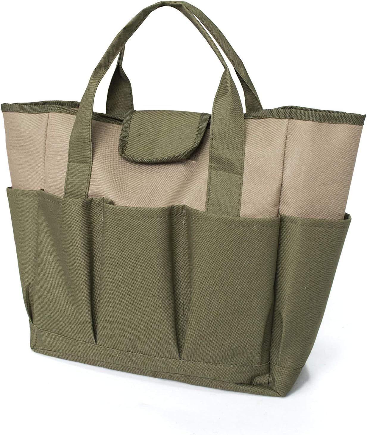Namvo Garden Tools Sac de Rangement avec Poches, Sac fourre-Tout en Tissu Oxford Durable, kit de Jardinage pour Femme, Sac à Outils de Jardin (Gris + Multicolore)