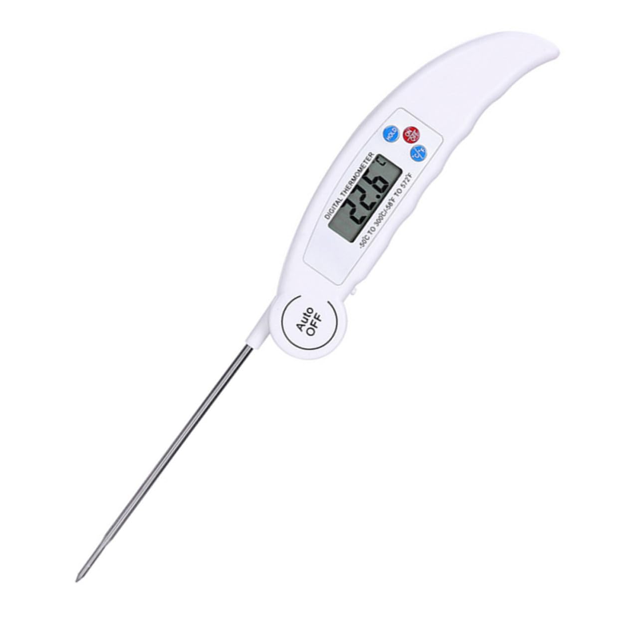 TOYANDONA Thermomètre à Viande Pliable Précis 50℃ à 300℃ Écran Digital Sans Batterie Pour Barbecue Extérieur La Cuisine Et Grillades