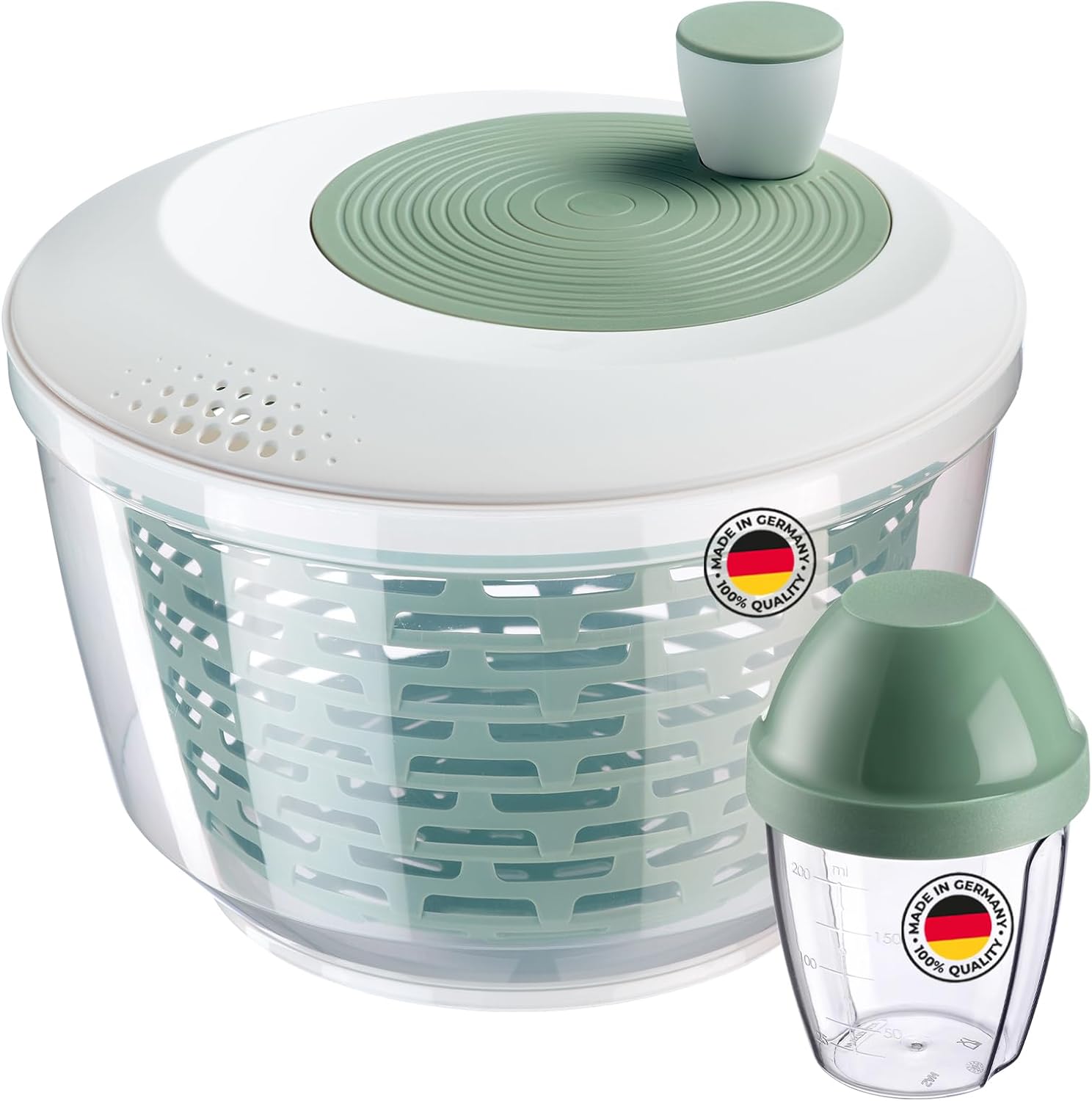 Westmark Essoreuse à salade Spinderella – 4,4 l + shaker Mix-Ei 0,25 l