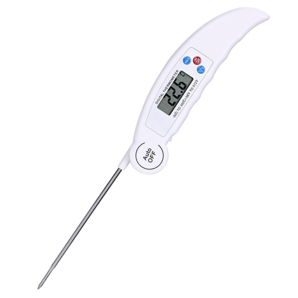 NUOBESTY Thermomètre à Viande Pliable en Acier Inoxydable, Thermomètre Numérique pour Barbecue Cuisine, Mesure Précise de 50°c à 300°c, Écran Facile à Lire, Outil pour Cuisson, Pâtisserie