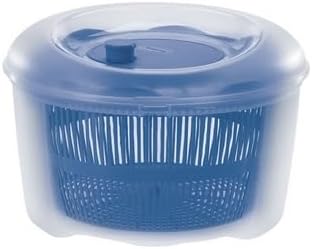 Centrifugeuse salade manuelle roquette géante couleur océan 24 cm 4,5 litres