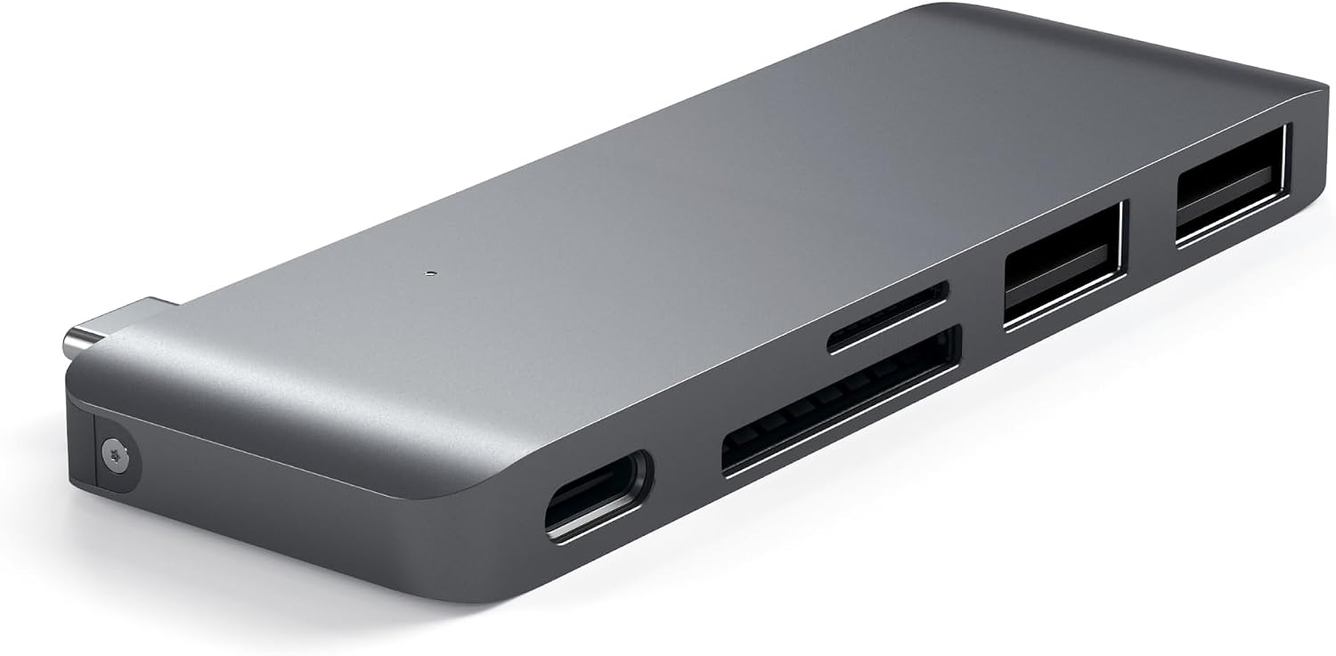 SATECHI Hub USB C 5 en 1 Combo, Données et Charge, Gris Sidéral
