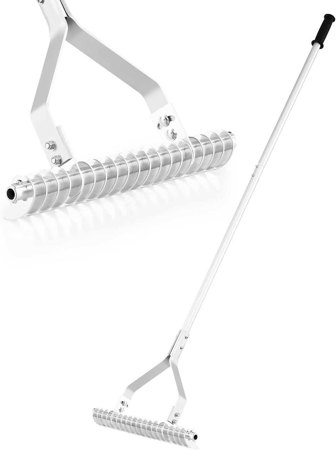RELAX4LIFE Râteau à Chaume en Aluminium 178 cm à Tête Réglable