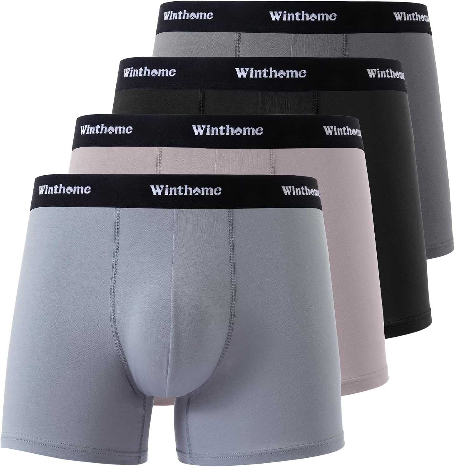 Winthome Boxer Homme 50S Coton Peigné Confortable Respirant, Oeko