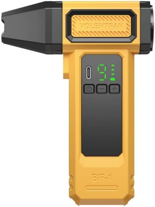 Dépoussiéreur d'air puissant sans fil 100 000 tr/min, 9 LED, outil de nettoyage électrique pour clavier, PC, électronique (jaune)