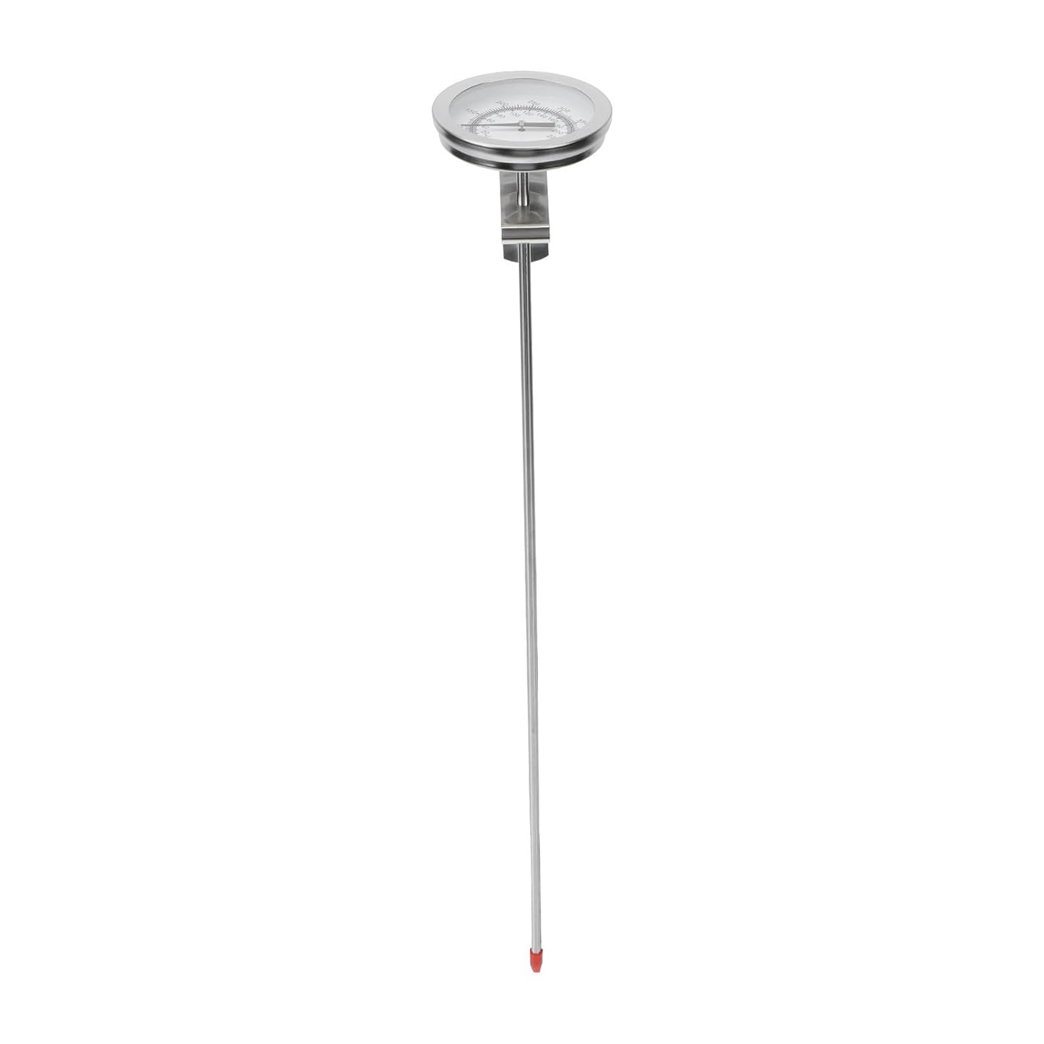 Zerodeko Thermomètre Sonde Longue Argenté Cuisine en Acier Inoxydable Mesure Précise Température pour Cuisson et Friture