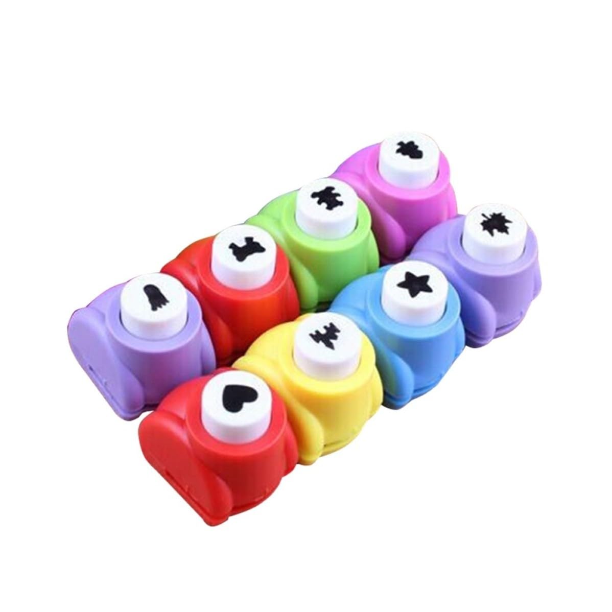 DOITOOL Perforatrices à Papier ABS Couleur Aléatoire pour Scrapbooking Lot de 12 Poinçonnage Artisanal Facile à Utiliser Motifs Variés, pour Enveloppes