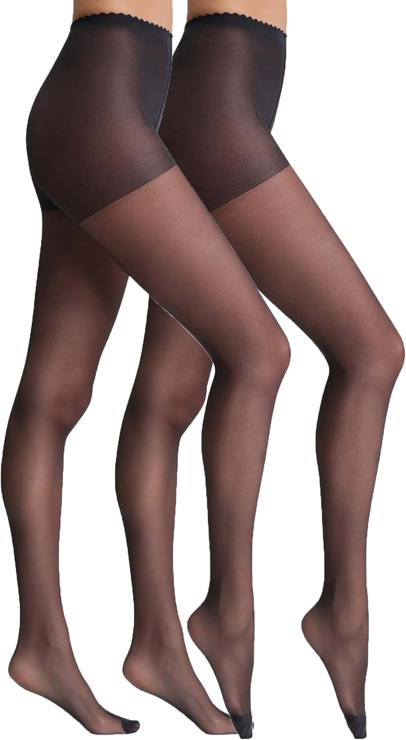 DIM Collant Femme Body Touch Voile Transparent x2 | Ceinture Ultra Souple | Confort Absolu | Effet Seconde Peau | Invisible Sous les Vêtements