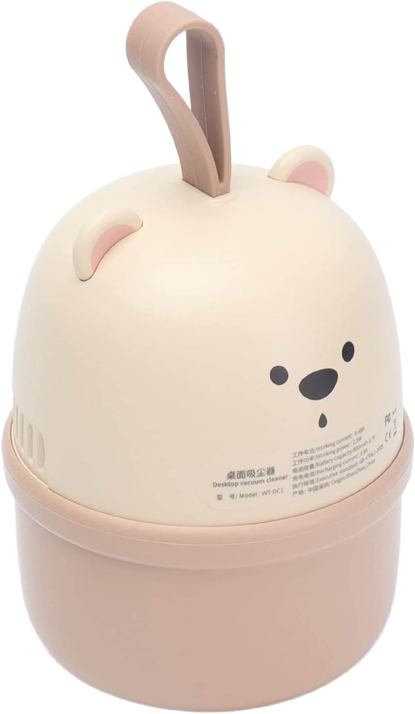 TOPINCN Mini Balayeuse de Poussière pour Table, Aspiration à Haute (Beige)