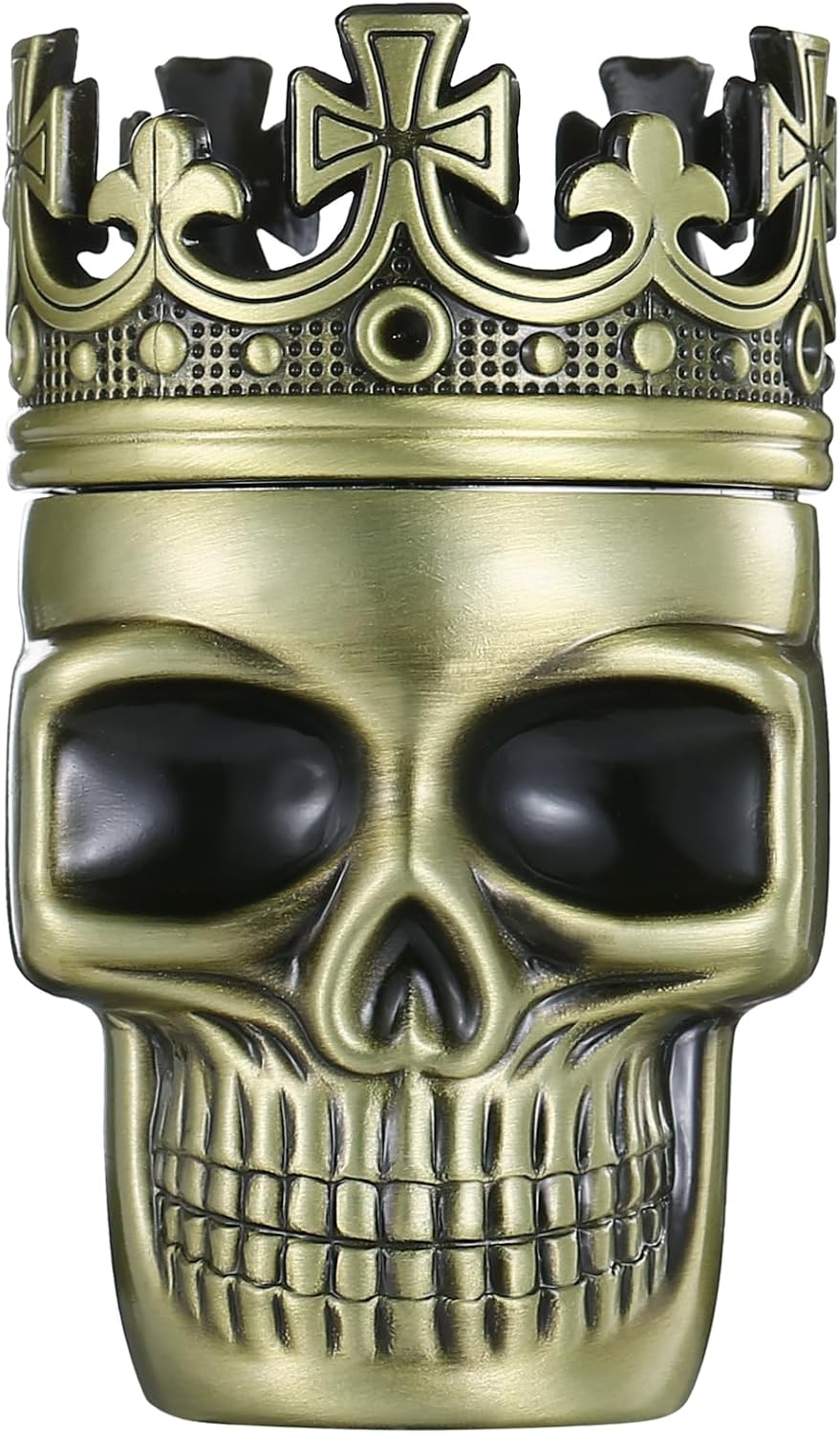 LIHAO Herb Grinder King Skull Ancien roi Crâne Broyeur à pollen pour épices, café, herbe, craeuter, épices (bronze)